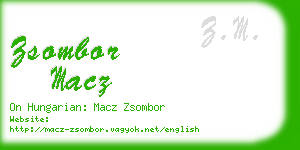 zsombor macz business card